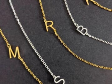 Sideway Initial Necklace only $7.99 shipped!