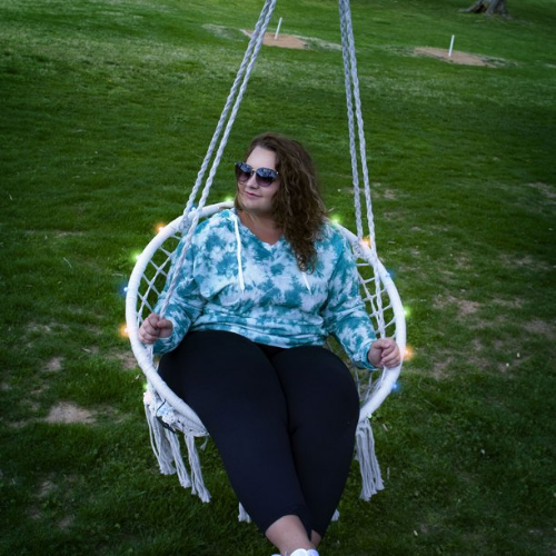 Macrame Hammock Hanging Chair with Lights $50 Shipped Free (Reg. $79)