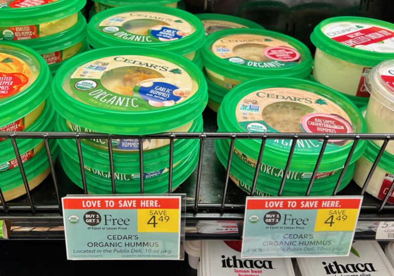 Cedar’s Organic Hummus Is Just $1.75 At Publix