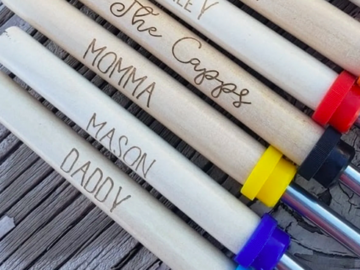 Personalized Marshmallow Or Hot Dog Sticks