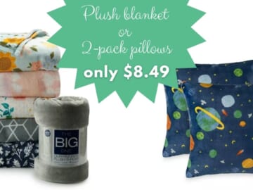 Kohl’s | $8.49 Plush Blanket or 2-Pack Pillows