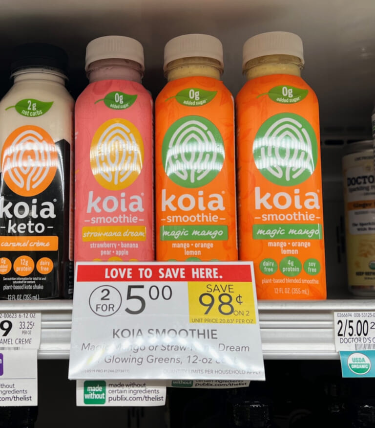 Get Koia Smoothies For Just $1.75 At Publix