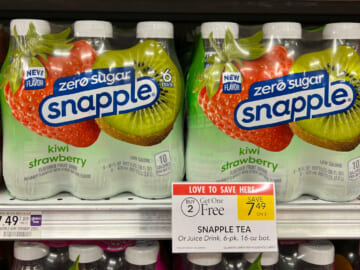 Zero Sugar Snapple 6-Packs As Low As $3.99 At Publix