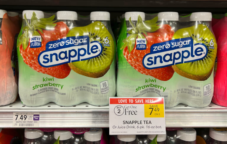 Zero Sugar Snapple 6-Packs As Low As $3.99 At Publix