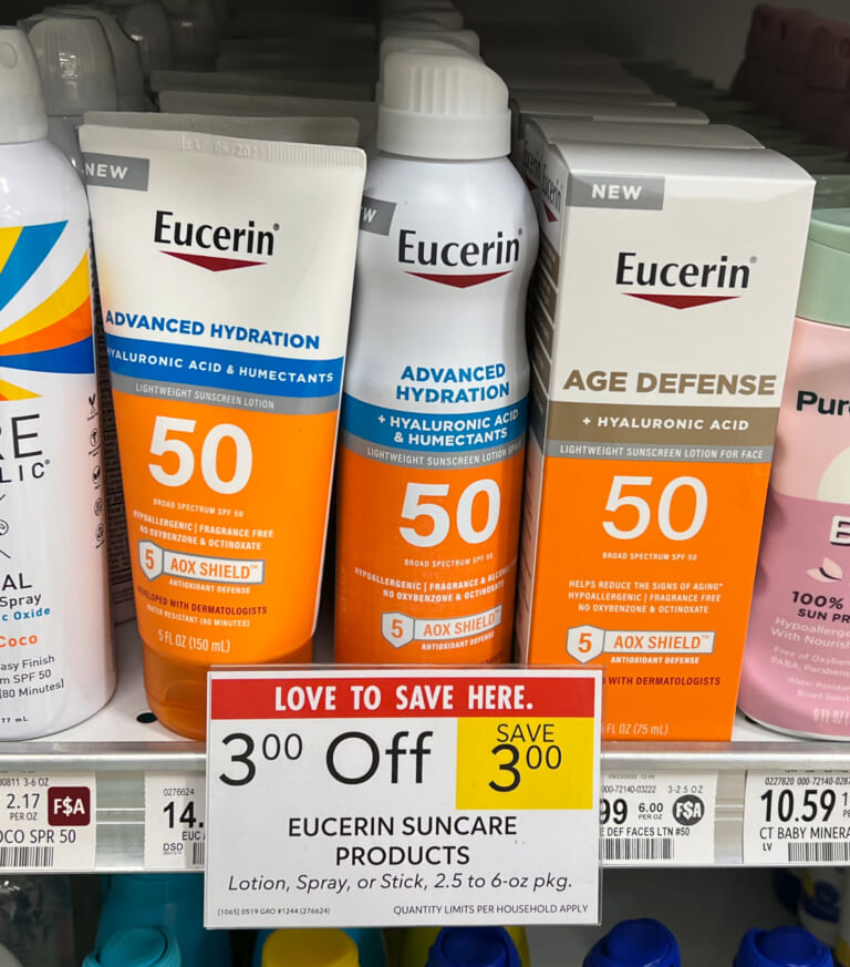 Get Eucerin Suncare For Just $8.99 At Publix (Regular Price $14.99)