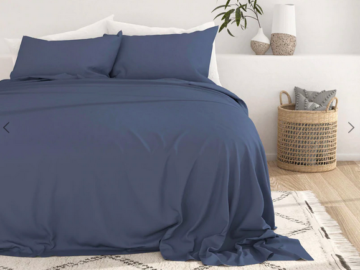 Linens & Hutch 4-Piece Solid Sheet Sets as low as $21 shipped! (Reg. $75+)