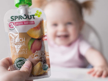 12-Pack Sprout Organic Peach Oatmeal Stage 2 Baby Food Purees as low as $12.89 Shipped Free (Reg. $22) | $1.07 per 3.5 Oz Pouch!