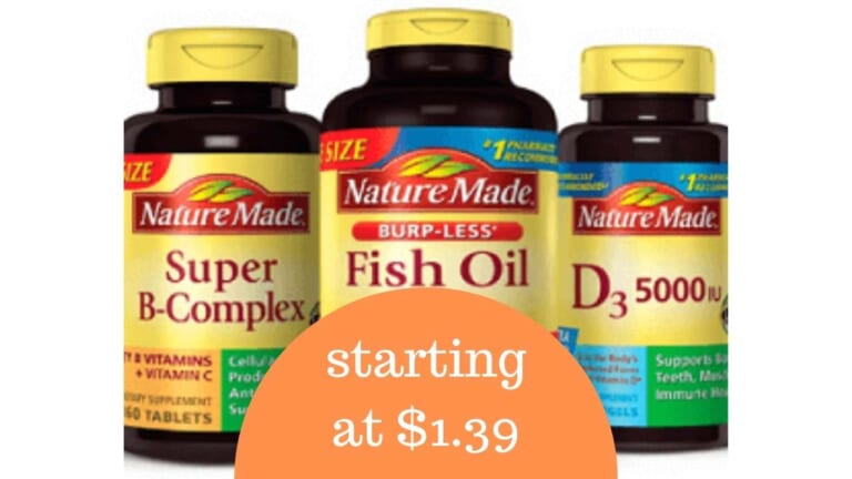 Nature Made Vitamins as Low as $1.39 at Publix