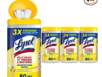 Lysol Disinfecting Wipes, 4-Pack for just $9.21 shipped!!