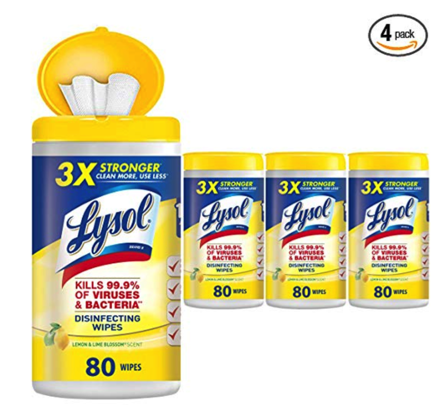 Lysol Disinfecting Wipes, 4-Pack for just $9.21 shipped!!