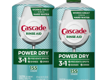 2-Pack Cascade Power Dry Dishwasher Rinse Aid as low as $9.08 Shipped Free (Reg. $13.04) – FAB Ratings! | $4.54 each!