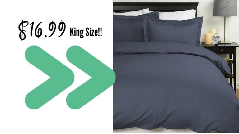 King Size Microfiber Duvet Cover Set $16.99!