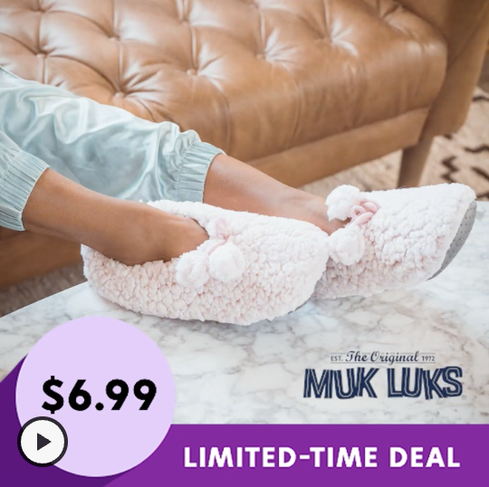 Muk Luks Moisturizing Slippers for just $6.99 + shipping!