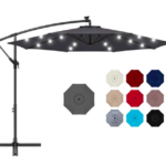 10ft Solar LED Offset Hanging Patio Umbrella only $99 shipped (Reg. $130!)