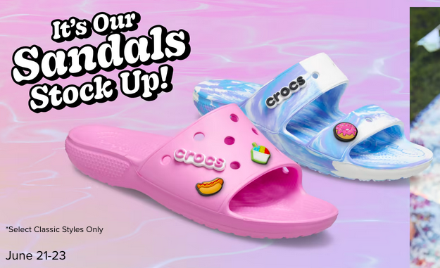 Crocs: Slides and Sandals only $22.22!