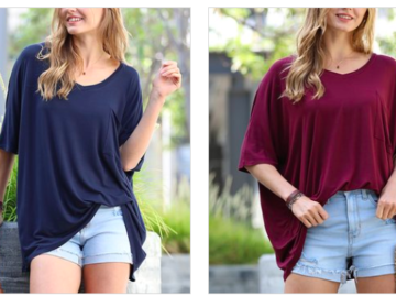 Women’s Oversize Tees only $7.99 + shipping!