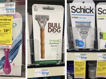 $1.69 Schick, Silk, & Bulldog Razors at CVS