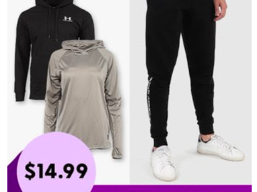 Under Armour Men and Women’s Joggers & Hoodies only $14.99 + shipping!