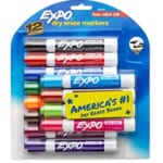 EXPO Low Odor Dry Erase Markers, Chisel Tip