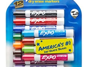 EXPO Low Odor Dry Erase Markers, Chisel Tip