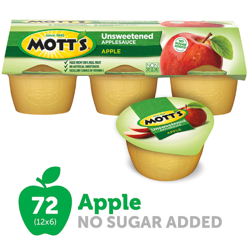 72-Count Mott’s Unsweetened Applesauce Cups as low as $17.96 Shipped Free (Reg. $25.76) – 25¢ each!