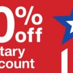 Target: Extra 10% Off for Military & Veterans!