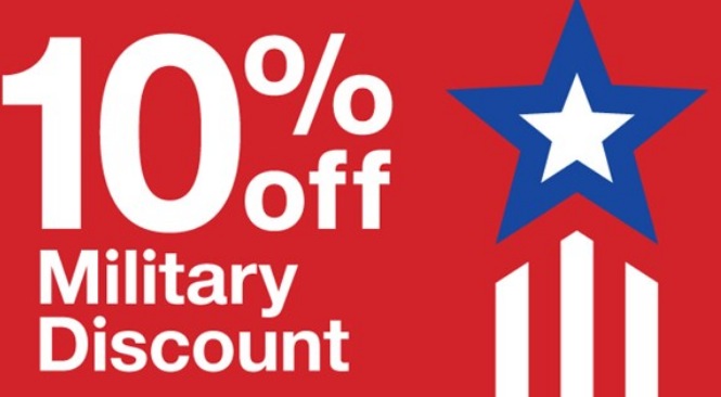 Target: Extra 10% Off for Military & Veterans!