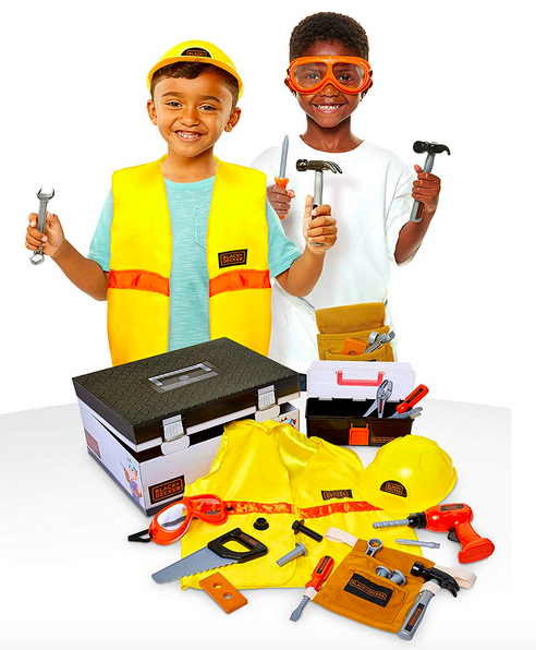 BLACK+DECKER Kids Tool Set Pretend Play Trunk with Tool Box only $11.83!