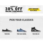 VANS Extra 30% Off + Free Shipping