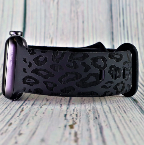 Engraved Leopard Apple Watch Band only $14.99 shipped!