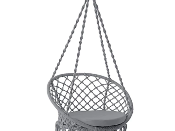 Bliss Hammocks Macrame Hanging Cotton Rope Swing Chair