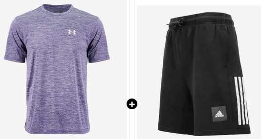 Men’s Under Armour Tee + Adidas Shorts Bundle only $24.98 (Reg. $70!)