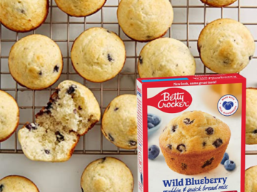 FOUR Betty Crocker Wild Blueberry Muffin and Quick Bread Mix as low as $2.11 EACH (Reg. $3.69) + Free Shipping – FAB Ratings! 2.4K+ 4.7/5 Stars! – $0.17/ Muffin, Each Pack Makes a Dozen Muffins! + Buy 4, Save 5%