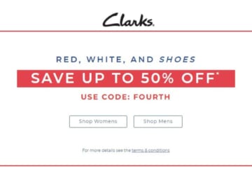 Clarks Shoes On Sale Up To 50% Off + Get Free Shipping!!