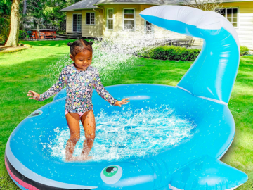 Inflatable Kiddie Pool Sprinkler Splash Pad only $11.99!