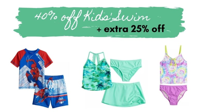 40% Off Kids’ Swimwear + 25% Off Code