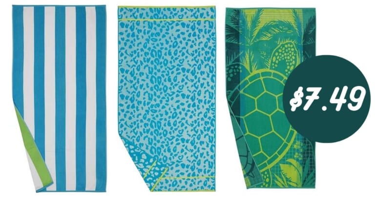 The Big One Beach Towels for $7.49