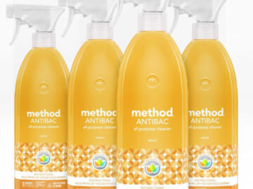 4-Pack Method Antibacterial All-Purpose Cleaner, Citron as low as $12.89 Shipped Free (Reg. $15.16) – $3.22/ 28 oz bottle!