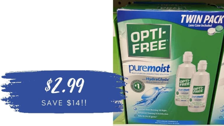 $2.99 Opti-Free Twin Packs | Save $14 on Contact Solution at CVS!