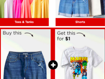 Kohl’s: HUGE Buy One, Get One for $1 Sale (Tees, Tanks, Shorts, and more!