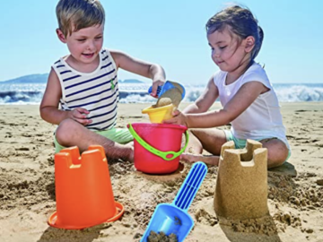 Hape Kid’s 5-in-1 Beach Sand Toys Set just $9.55 shipped!