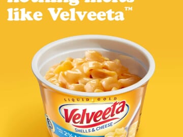 FOUR 4-Packs Velveeta Shells & Cheese Microwavable Macaroni And Cheese Cups  as low as $3.95 EACH (Reg. $5.39) – $0.99 per 2.19 oz Cup + Buy 4, save 5% – With 2% Milk Cheese