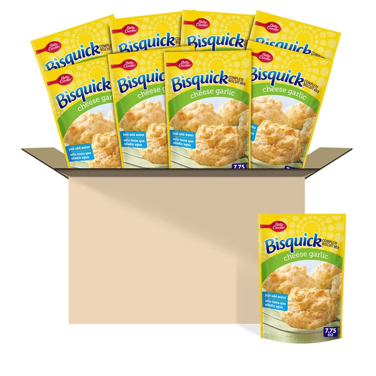 FOUR 9-Packs Betty Crocker Bisquick Biscuit Mix, Cheese Garlic as low as $7.70 EACH (Reg. $9) – $0.86  per 7.75 oz pouch + Buy 4, save 5%