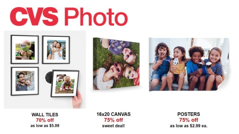 CVS Photo | $6 Tiles, $3 Posters, $25 Canvas