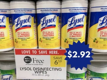 Lysol Wipes as Low as $2.92 at Publix or Harris Teeter