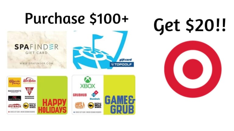 $20 Target Gift Card With $100 Specialty Gift Card Purchase