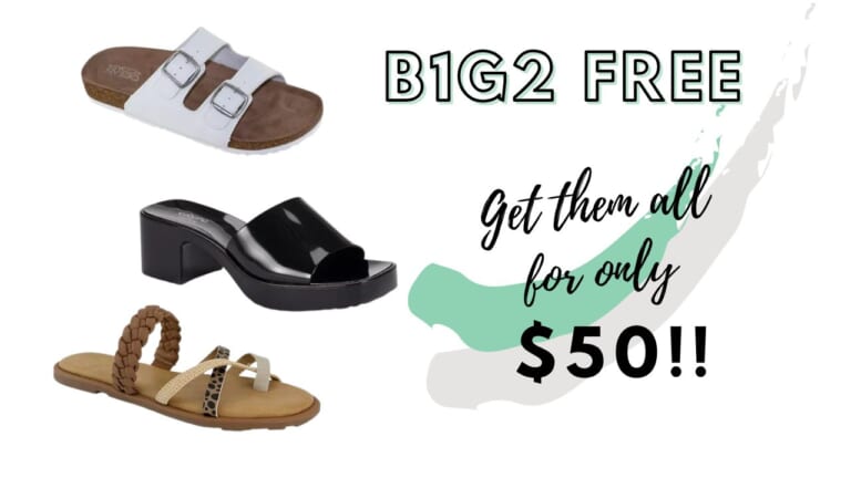 Belk Buy 1 Get 2 Free Sandals!!