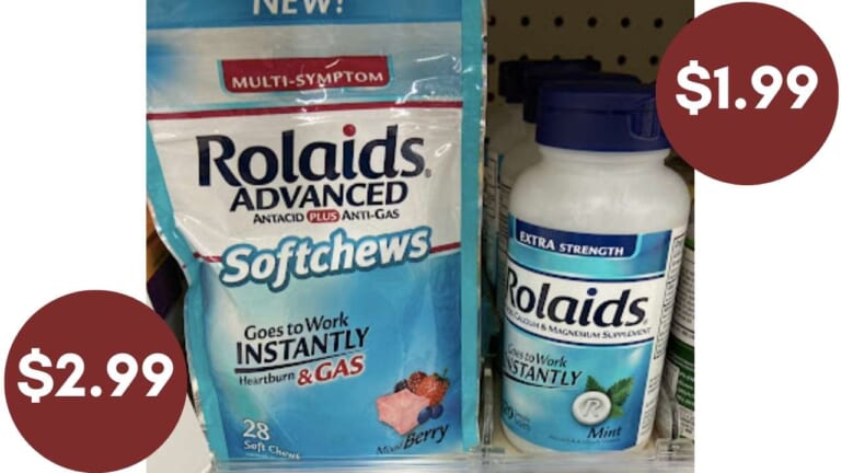 Save on Rolaids Tablets & Chews at Walgreens or Publix