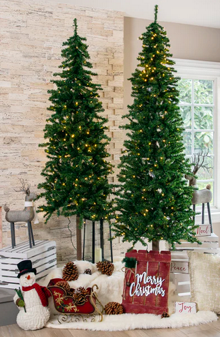 Pre-Lit Artificial Alpine Slim Pencil Christmas Tree only $75.60 shipped (Reg. $120!)