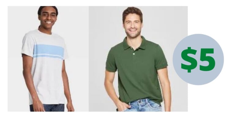 Goodfellow & Co Men’s Tees & Polos for $5